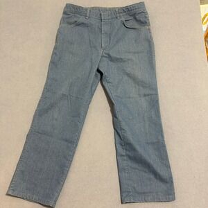 Wrangler Straight Leg Jeans Mid-Rise Denim Stretch Blue Mens Size 36 x 29